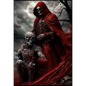 Oil Painting By Numbers Gothic Skull Death God Number Drawing Canvas DIY Pictures By Numbers Home Decor