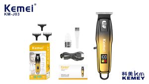 Kemei KM-J03 Original Clipper For Hair Cut 6500 RPM LCD High-Definition Display Rechargeable Hair Trimmer For Men