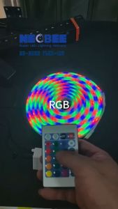 ไฟเส้น LED NEON FLEX 5 เมตร 12V ไฟแถบนีออน สว่างไฟแรงสูง ดัดงอได้ เปลี่ยนสีได้ กันน้ำ พร้อมรีโมทและปลั๊ก GGJJSHOP