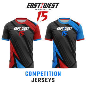 Arm wrestling team jersey wrist enthusiast training fitness game uniform uniform East vs West Devon 2024