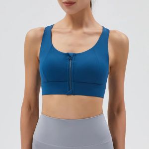 Front Zipper Quick Dry Sweat Absorption Full Cup Sports Bra