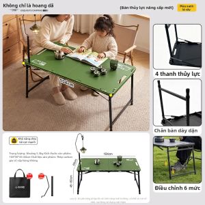 BUZHIHUANGYE | Bàn Gấp Cắm Trại Nhẹ Xách Tay Hỗ Trợ Thủy Lực Chiến Thuật