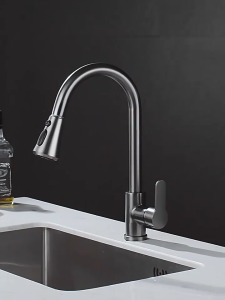 Stainless Steel Kitchen Faucet for Sink – Pull Out Lababo Tap with Hose 3 Modes Spray 360° Swivel Sink Faucet