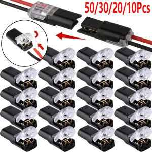 10/20/30/50Pcs 2 Pin Plug Electric Connector Car Wire Cable Auto Electric Connector Strip Terminal Connection
