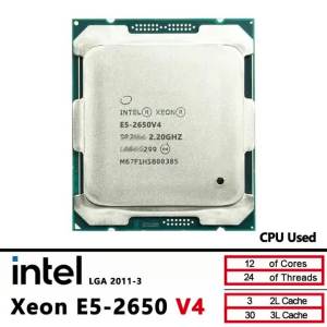 Intel | CPU Intel Xeon E5-2650V4 Đã Qua Sử Dụng 2.2GHz 12 Nhân Socket LGA 2011-3 Bộ Xử Lý Máy Chủ Dành Cho Chơi Game Và Sử Dụng Chung 24 Luồng Hỗ Trợ DDR4