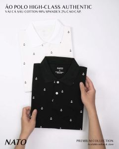 Áo Thun Polo Nam MỎ NEO Vải Cotton Cá Sấu Cao Cấp Đẹp Tay Ngắn Có Cổ Màu Trắng Đen Đỏ Xanh Navy Trơn Họa Tiết NATO