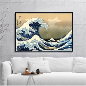 BILIBILI | The Great Wave of Kanagawa Ukiyoe Japanese Art Vintage Wall Canvas Print Famous Painting Living Room Decoration Picture