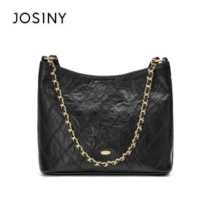 Josiny | Luxurious Plaid Large Tote Bag