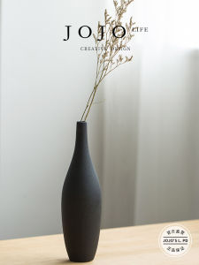 Mediterranean Blue Ceramic Dried Flower Vase Fresh Style Small Flower Pot Home Decoration for Living Room Dining Table Bedroom