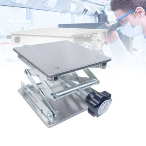 10x10cm Stainless Steel Lift Table Wood-Working Engraving Lab Lifting Stand Rack