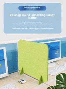 No-Drill Student Splash-Proof Desk Partition Sound Absorbing Noise Reducing Mobile Office Furniture Artificial Board Isolation Screen