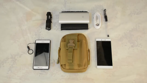 Beg Pinggang Pelbagai Fungsi Lelaki Kasual Tahan Lama Ransel Tali Pinggang Kanvas Tentera Taktikal Tahan Pakai Beg Zip Luaran