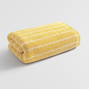 1/4/6pcs 100% Cotton Brown White Striped Reversible Bath Towels - Soft Absorbent Decorative Hand Towels for Bathroom Clearance