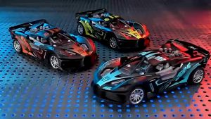 KORDERST RC Drift Mobil Balap Remote Control 1/18 RC Drift dengan Lampu Mobil Remot