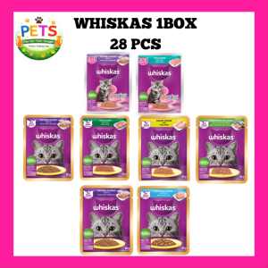 Whiskas wet food pouch 80g x 28pcs Adult +1 Kitten JR