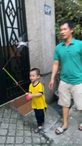 Diều cần câu cho bé chơi công viên diều cần câu cầm tay có kèm cước diều trẻ em bằng nhựa tay cầm nhẹ diều hoạt hình có cuộn xoay cầm tay