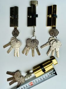 [Hỏa tốc HN] Lõi khoá cửa tay gạt 7cmx3.2cm ruột khoá thay thế cửa tay bẻ 5 chìa bi kép chống dò T&D Thân khoá bằng đồng