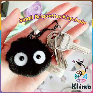 KLIMO Small Briquettes Keychain Pendant Hayao Miyazaki Spirited Away Girl Cute Elf School Bag Chain