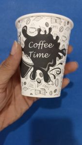 Paper Cup HJI 7 Oz Polos - 8 Oz Motif Coffee / Gelas Kertas Kopi (50 Pcs)