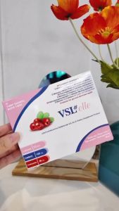 VSL ELLE Probiotics วีเอสแอล แอล โพรไบโอติกส์ มีสารสกัดแครนเบอร์รี่ Cranberry PACs36mg.