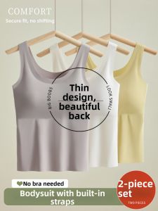 YUNASHA | Strap Bra Pad Seamless Ice Silk Underwear For Women