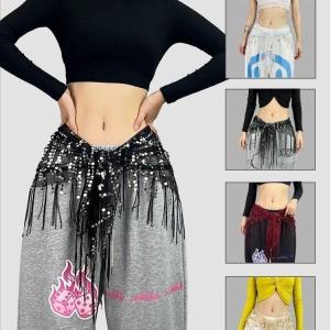 Street Fashion Jazz Dance Belly Dance Assless Chaps Waist Chain Versatile Simple Chic Tassel Cool Urban Trend Waist Accessory
