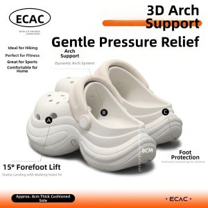 ECAC | Black Breathable Elevated Beach Sandals