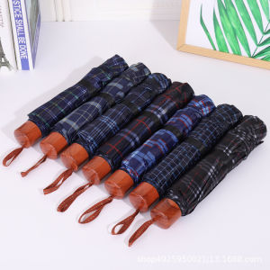 Large Three-person Checkerboard Reinforced Umbrella