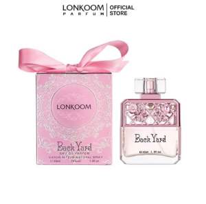 LONKOOM EAU DE PARFUME DUBAI ARAB BACK YARD { GIFT BOX } WANITA WANGI TAHAN LAMA EDP 45ml travel size Aroma Musk Peony Orchid Leci Elegan Terbaru