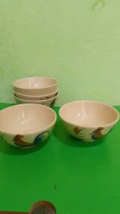 combo 10 chén cơm vẽ con gà ( loại thường sành )