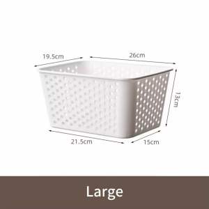 Storage Baskets Desktop Bathroom Snacks Household Use Plastic Storage Baskets Kitchen Cabinets Toys Dormitories