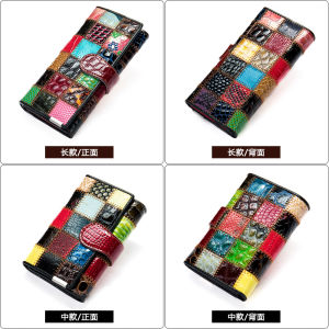 Royal Bagger New Fashion Long Wallet Purse For Women Genuine Cow Leather Ladies Elegant Retro Clutch Munti-Card Position Phone Bag