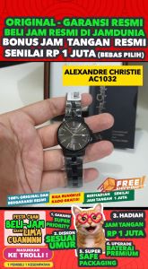 JAM TANGAN ALEXANDRE CHRISTIE WANITA ORIGINAL 1032 AC1032L1 - Women LA - Stainless Steel - Hitam - Jamdunia / Jam dunia JD18 # JAM TANGAN ALEXANDER CHRISTIE WANITA JAM ALEXANDER CHRISTIE WANITA + AC 1032 L1 AC1032 AC1032L1 AC 1032L1 ACF1032L1 S003
