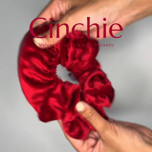 Cinchie Velvet Pocket Scrunchie