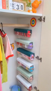 Wall Mounted Data Cable Storage Box Charger Power Cord Underwear Panties Socks Organizer Drawer