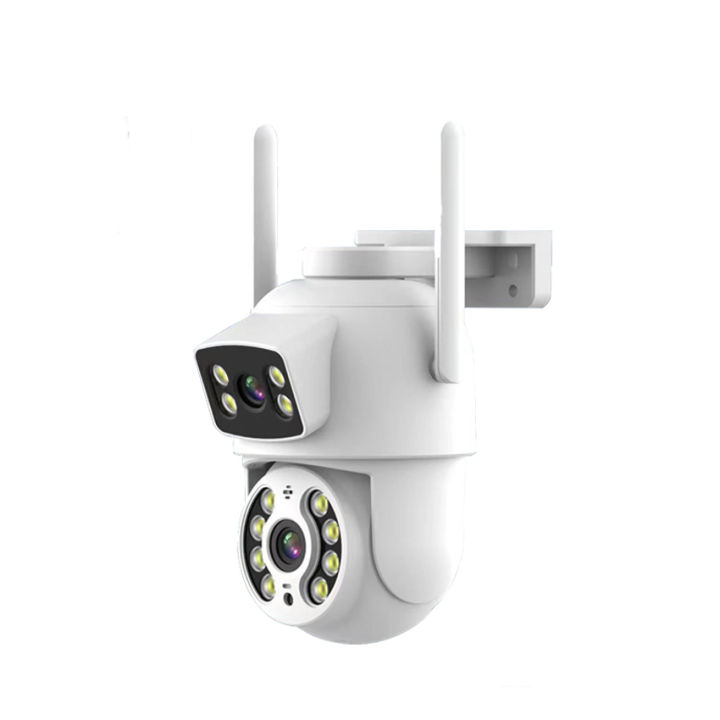 Outdoor Tuya Smart Life Dual Lens IP WiFi Camera Auto Tracking