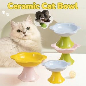 Ceramic Cat Bowl & Anti-overturning Dog Bowl: Enhance Pet Feeding Experience