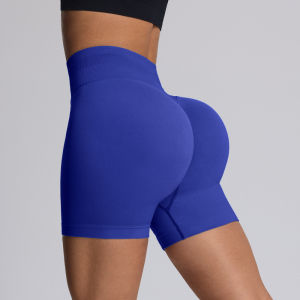CZGUKE Quần Short Tập Gym Nữ Thể Dục Thể Thao Biker 4.5 Dây Gân Thấp Tập Yoga Tập Luyện Scrunch Mông Liền Mạch Quần Legging Nhanh Khô Nylon