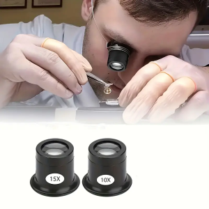 Kính Lúp Đeo Đầu 10X/15X Để Sửa Chữa Đồng Hồ Và Làm Đồ Trang Sức Kính Lúp Rảnh Tay Có Dây Đeo Đầu Có Thể Điều Chỉnh Kết Thúc Bằng Kim Loại