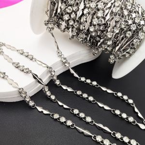 Color-Preserving DIY Chain Zircon Claw Chain Copper Rod Gold And Silver Colored Fashion Lighting Decoration Hanging Chain Accessories