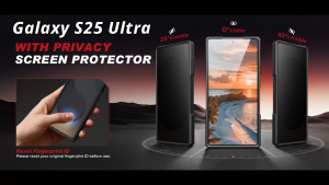 TONGATE Magnetic for Samsung Galaxy S25 Ultra Case with Privacy Screen Protector [Compatible with MagSafe][Camera Protective Cover][Military-Grade Protection] Ring Stand Phone Case S25 Ultra Black