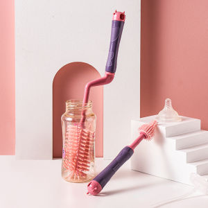 3PCS/Set Baby Bottle Cleaner for Feeding Bottles/nipples Cleaning  Long Handle Silicone Bottle Brush MY347