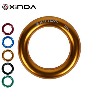 Xinda Aluminum alloy 22KN Small Ring Outdoor Mountaineering Climbing Multi-purpose Ring Climbing Tree Flat Belt Loop Rappel Ring