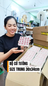 Bộ Cờ Tướng Size Trung Nhựa Cứng 34X30Cm Kèm Hộp