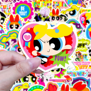 50PCS The Powerpuff Girls Stickers Buttercup Bubbles Anime Decal Skateboard Laptop Cute Cartoon Movie Sticker Toys Girls Gifts