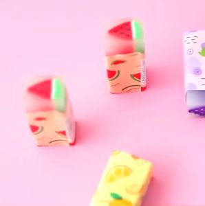 Cute Fruit Flavor Eraser Cartoon 1pc PVC Rubber Student School Office Supplies Correction Stationery