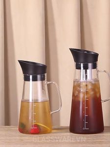Bình Ủ Lạnh Cà Phê Cold Brew Cafe 1.2L - 1.5L Thủy Tinh Borosilicate Nắp Mở Tự Động Có Tay Cầm Lõi Lọc Inox 304