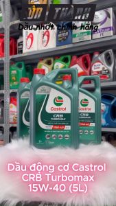[ Combo bảo dưỡng ] 2 Bình Dầu động cơ Castrol CRB Turbomax 15W40 (5 lít) + Súc động cơ Castrol