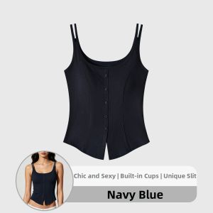 Mooti | Spaghetti Strap Vest with Built-in Bra 1pc