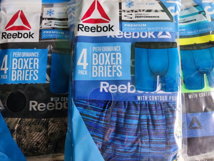Reebok Boys' Boxer Briefs Underwear 4-Pack
